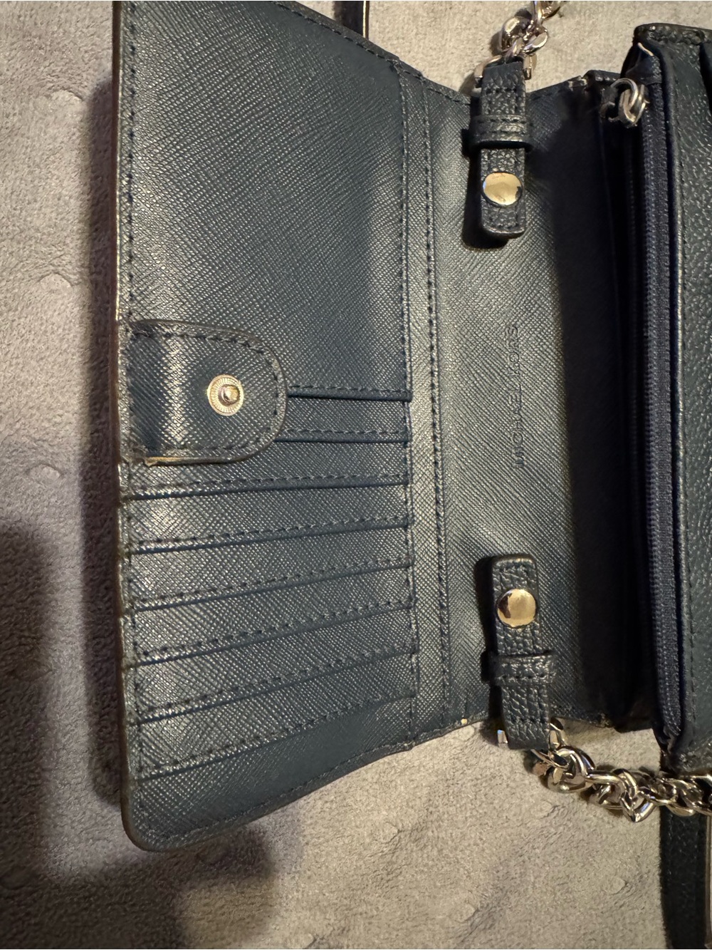 MICHAEL KORS Navy Leather Crossbody - Picture 4 of 11